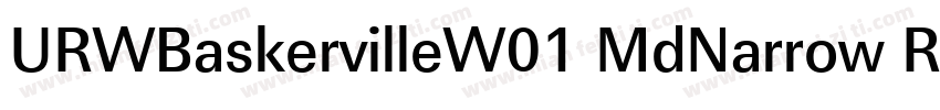 URWBaskervilleW01 MdNarrow Regular字体转换